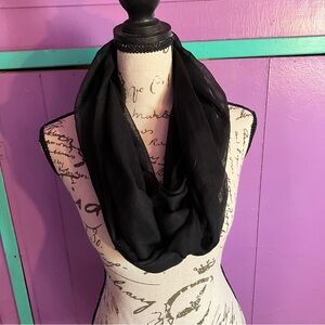 Elegant Black Infinity Scarf